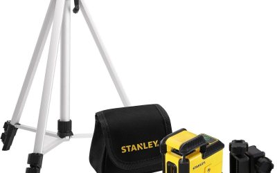 Test du niveau laser Stanley Cross360 vert avec trépied
