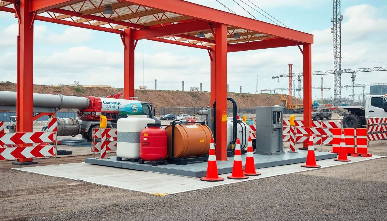 Sécurisation du stockage de fioul sur le chantier Sécurisation du stockage de fioul sur le chantier