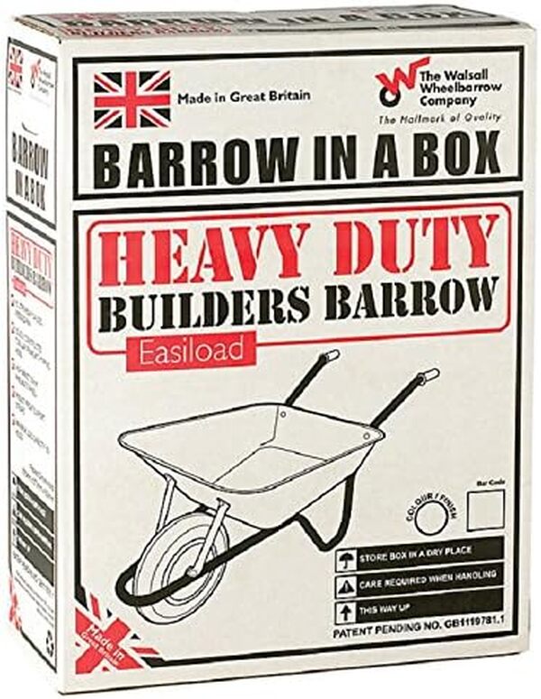 The Walsall Wheelbarrow Company Brouette galvanisée Roue pneumatique.