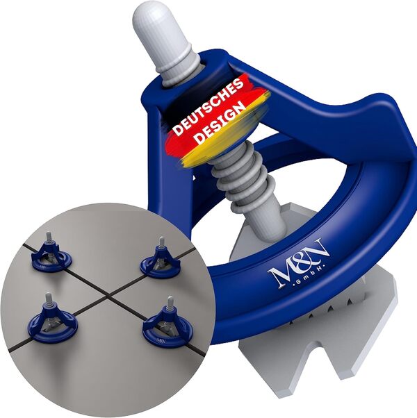 M&N Kit de nivellement de carrelage - 1 mm, 2 mm - Mega choix (2000 languettes de 2 mm) - Outil de carrelage pour bricolage et professionnels - Entretoises en plastique - Aide à la pose de carrelage