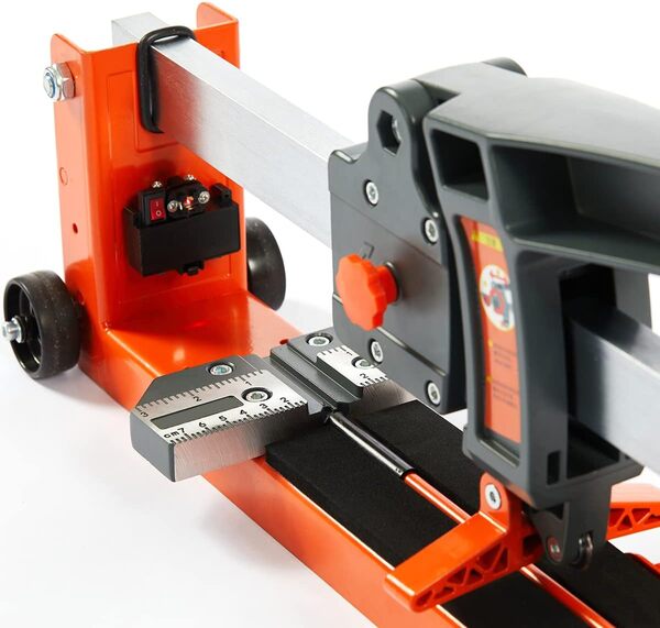 TILER 8102G-2G Coupe-carreaux professionnel 800 mm avec tous les cadres en fer, rail de guidage laser réglable, roue de coupe en carbure de tungstène, double rail de guidage stable
