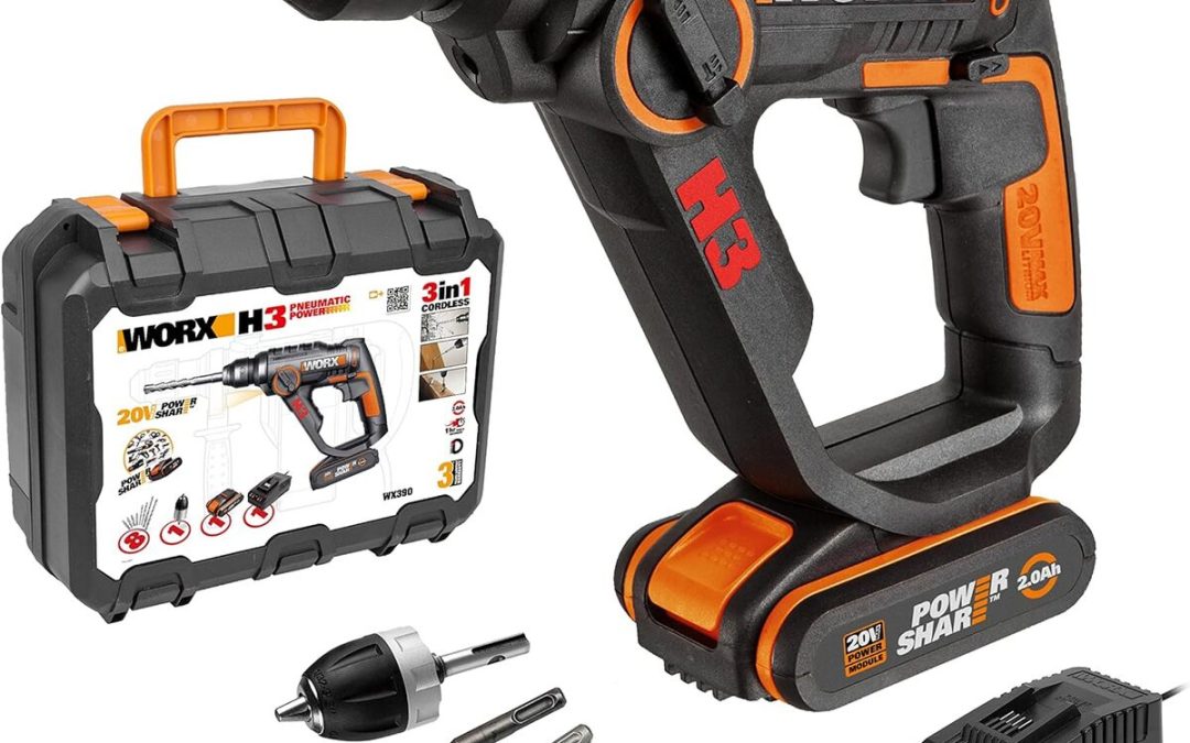 Test du marteau perforateur sans fil WORX H3 WX390 : polyvalence et puissance en action