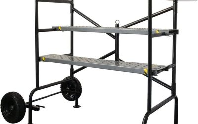 Test échafaudage roulant Jardin : hauteur 83 cm et roues increvables
