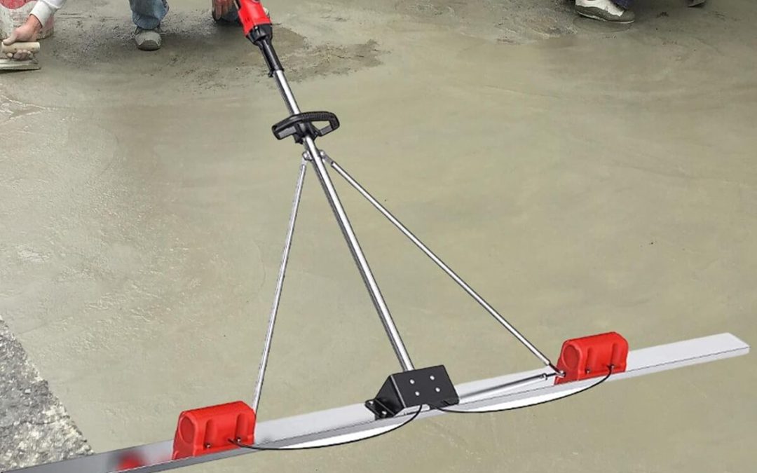 Test : outil vibrant pour béton, règle de nivellement de surface - 1, 8 m et 2 batteries