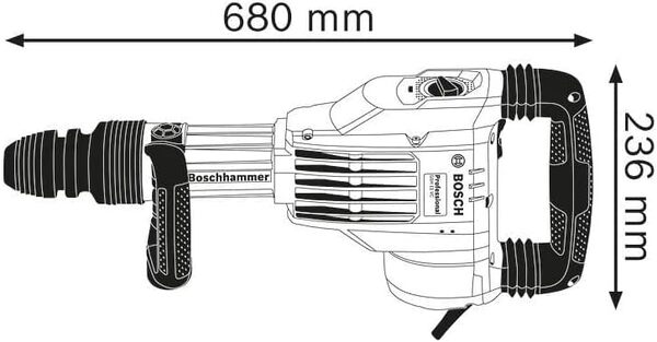 Bosch Professional marteau-piqueur GSH 11 VC (1 700 W, avec SDS max, burin pointu de 400 mm, dans un coffret)