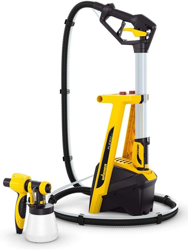 WAGNER W950 Flexio Pistolet à peinture universelle + 2361738 Wood Metal Extra Brilliant Façade amovible avec réservoir 600 ml pour pistolet à peinture