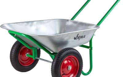 Test de la brouette Duo : 60 litres et pneus pneumatiques