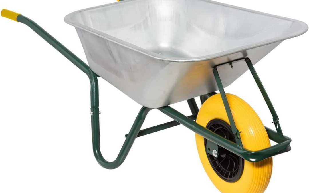 Test de la brouette Garmix 100 litres 250 kg avec pneus anti-crevaison