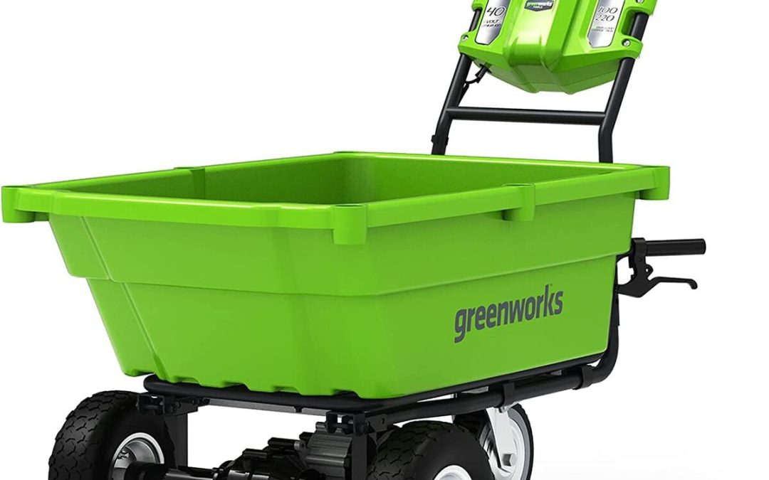 Test du chariot de jardin électrique Greenworks G40GC : polyvalence et praticité