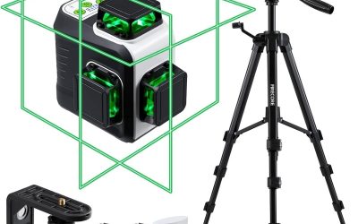 Test du niveau laser Firecore 3×360 avec trépied et batterie lithium-ion