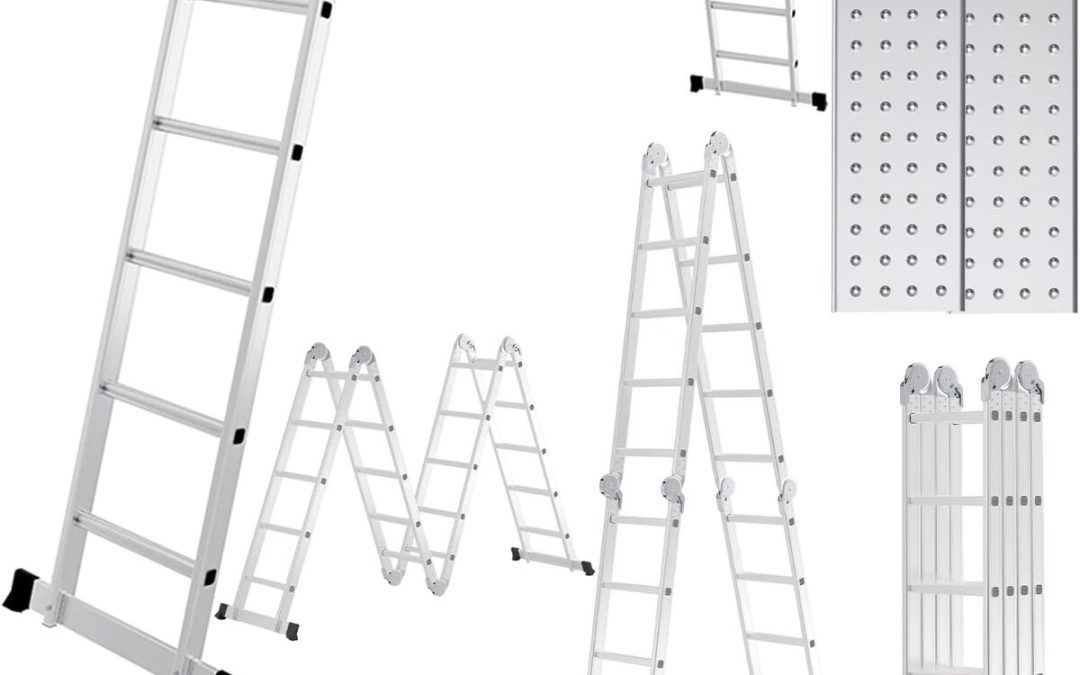 Test : échelle multifonction Ansobea 5, 8 m 4x5 marches avec plateforme