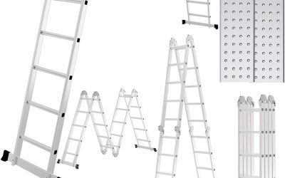 Test : échelle multifonction Ansobea 5, 8 m 4×5 marches avec plateforme