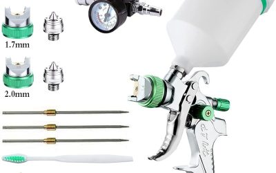 Test : pistolet à peinture WISEgham HVLP 1, 4/1, 7/2, 0 mm avec régulateur
