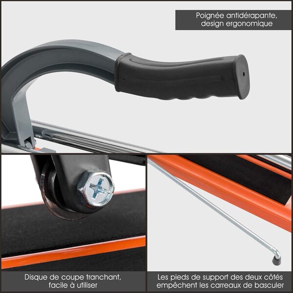 GYMAX Coupe-Carrelage, Carrelette 60CM, 24