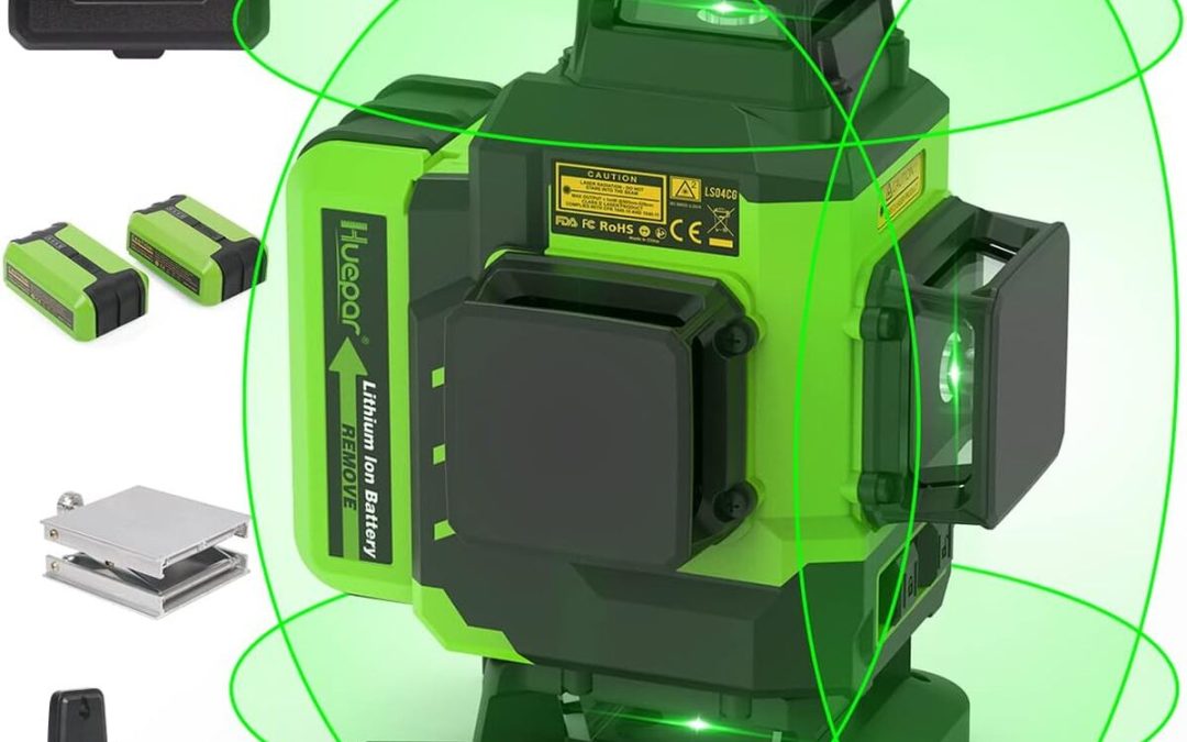 Test : niveau laser Huepar 4x360 auto-nivelant avec laser vert et 16 lignes 4D