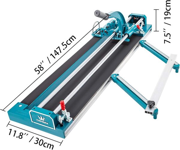 Mophorn Coupe-carreaux Manuel 1200mm, Coupeur de Carrelage Manuel Professionnel, avec Double Rails, Positionnement Laser Précise, Echelle Réglable, Coupe-carrelage pour Couper les Carreaux