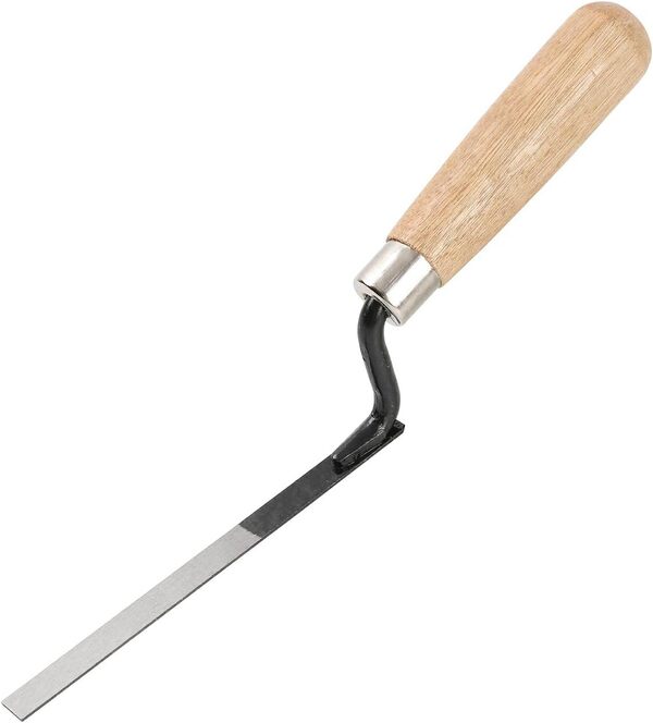 ZJNOTED Lot de 5 truelles en acier au carbone avec manche en bois, truelle de maçonnerie, truelle pointue, truelle margée