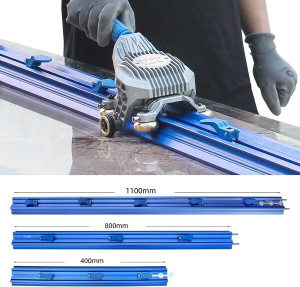 Klenbo 2300mm Thin System Tile cutter, coupe - Carreaux Manuel pour grandes tuiles, Porcelaine, céramique (1100 mm + 800 mm + 400 mm)