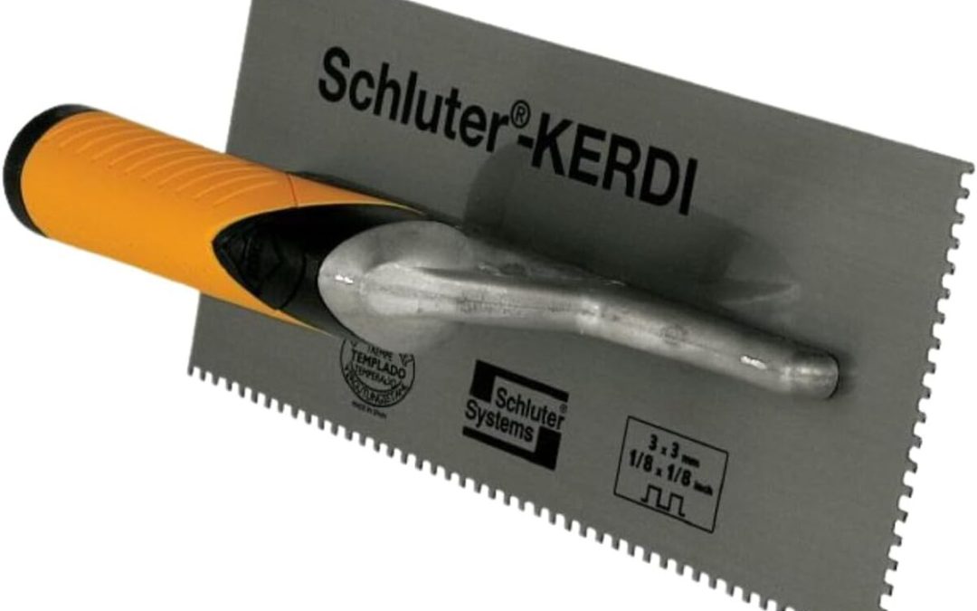 Test de la truelle encoche Schluter Kerdi