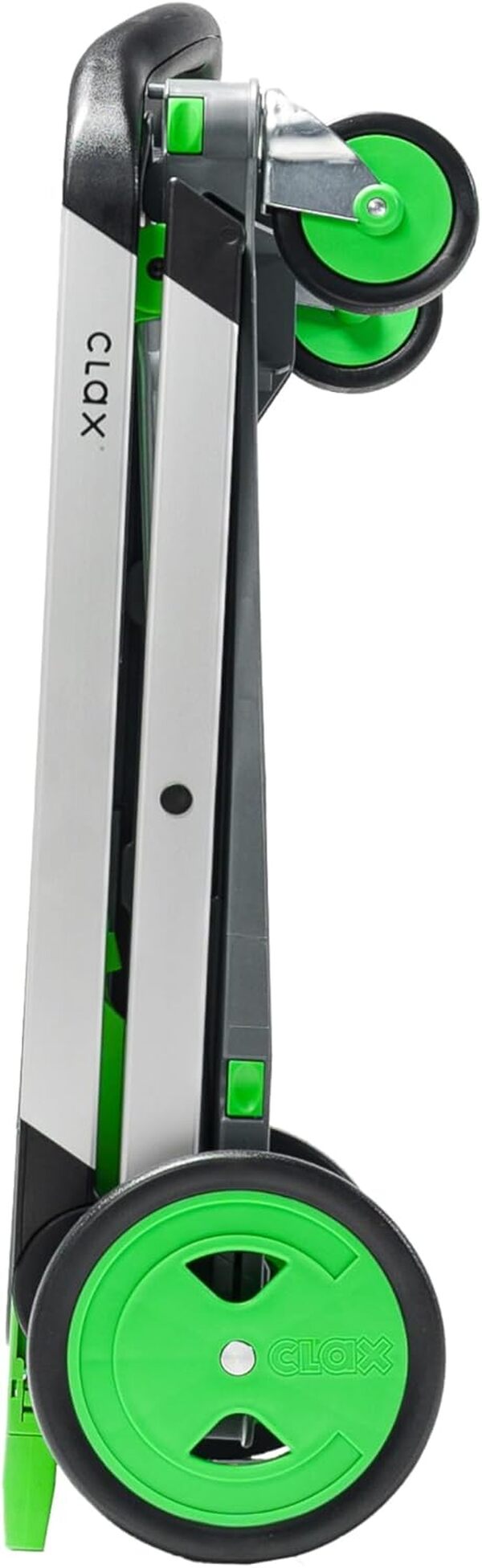 CLAX® Le Chariot d'achat innovant | Chariot d'achat | Chariot de Stockage | avec 2 boîtes Pliantes Aluminium Gris