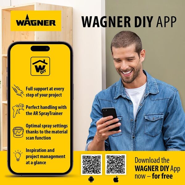 WAGNER Système de Peinture par pulvérisation Airless Control Pro 350 R pour peintures murales, sous Couches, Vernis & lasures à l'intérieur & à l'extérieur, 15 m²-2 Min, Tuyau 15 m