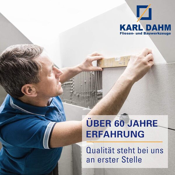 Karl Dahm Système de Nivellement de Carrelage Levelmac Kit Maxi Joints de 2 mm : 150 Cadrans Noirs pour Épaisseur de Carreaux 3-12 mm + 1500 Croisillons + Seau I Aide Pro Pose Carrelage - 12500