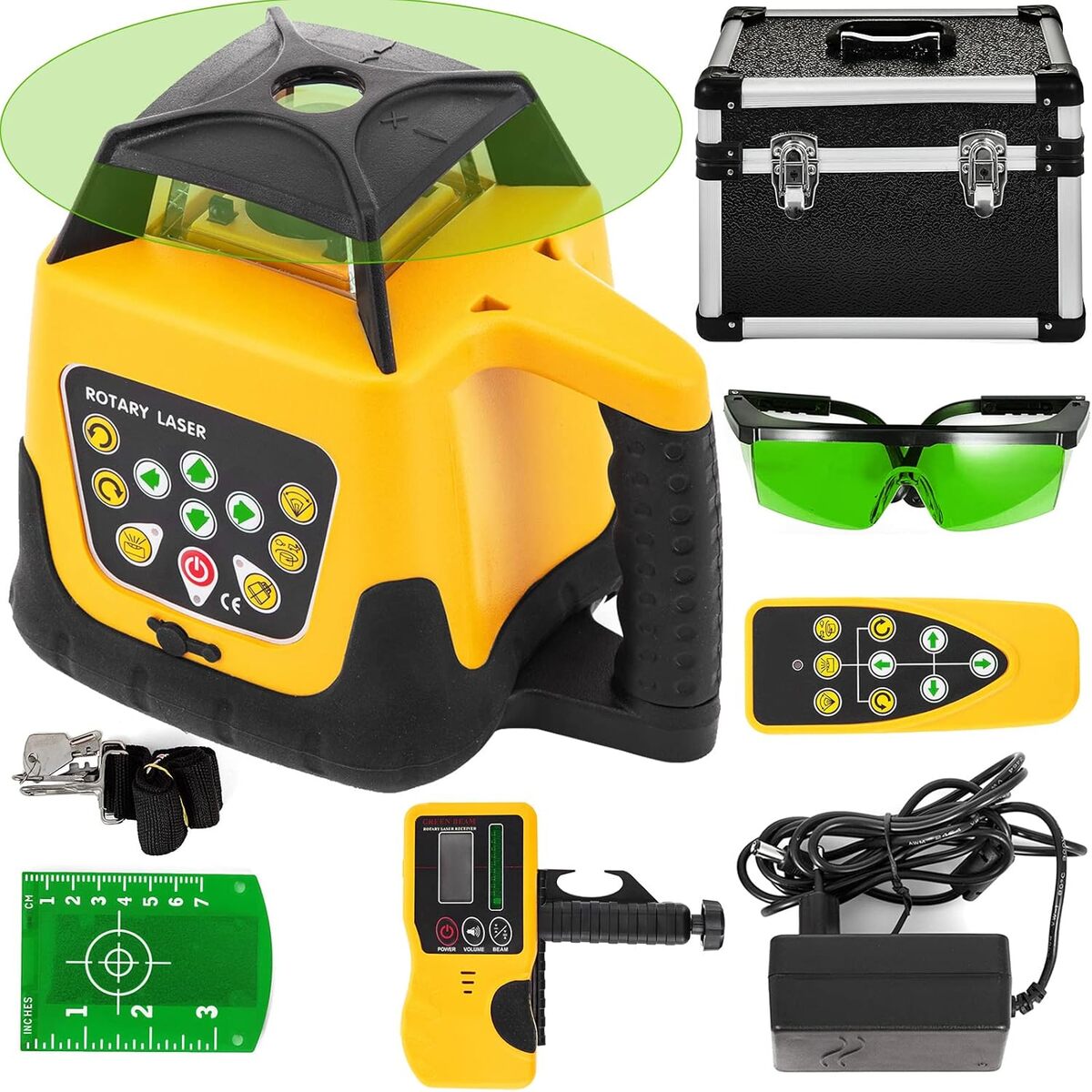 Niveau Laser 360° Autonivelant PREXISO - Portée 30m (100 Pieds) - Rechargeable - Garantie 3 Ans