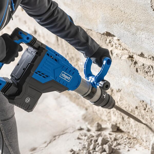 Scheppach Marteau Piqueur AB2000, Puissance absorbée 1700W, force d‘impact de 60 joules, Mandrin SDS-Max, mallette de transport, burin pointu et un burin plat