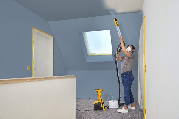 WAGNER Système de Peinture par pulvérisation W 950 FLEXiO pour peintures murales, Vernis & lasures à l'intérieur & à l'extérieur, 15 m²-5 Min, réservoir 800 ML, 630 W, Tuyau 3,5 m