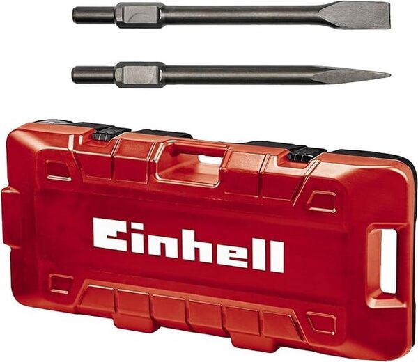 Einhell Marteau Piqueur TE-DH 50 (1700 W, Fréquence de frappe: 1900 cps/min, Force de frappe: 50J, Poignée supplémentaire réglable à 180°) Livré en coffret avec burin et pointeau