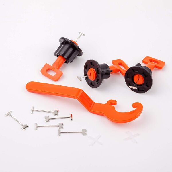 Kit de système de nivellement de carrelage avec 200 entretoises de nivellement de carrelage, 4 clés spéciales et 1000 entretoises de carrelage de 2 mm