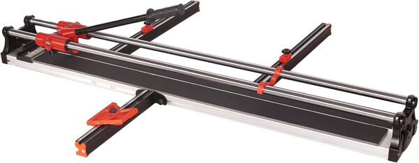 R2818T120 Machine de découpe manuelle à double rail coulissant de 121,9 cm - Plaque inférieure en aluminium, céramique et porcelaine - 120 cm - Très résistante - 1200 mm