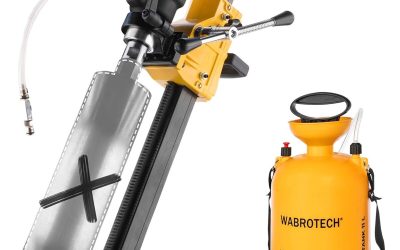 Test de la carotteuse Wabrotech 2300 W sur support incliné avec doseur d’eau