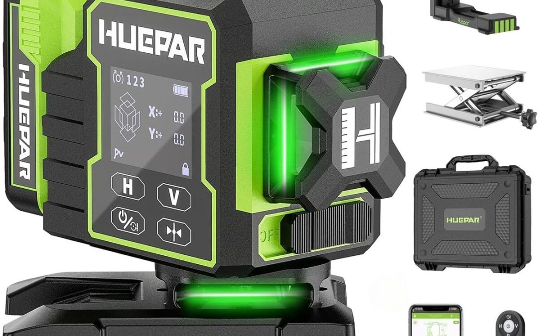 Test : huepar W04CG Niveau à bulle laser 4D avec écran LCD