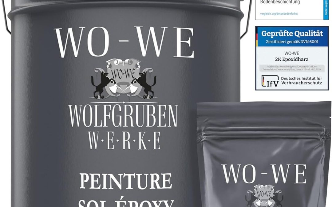 Test : peinture pour sol WO-WE 2K W702 gris argent RAL 7001 - Comparatif et Avis