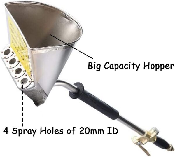 Pistolet pulvérisateur de stuc, 4 jets de ciment et de mortier de peinture, pulvérisateur pneumatique, outil de peinture manuel pour plafond