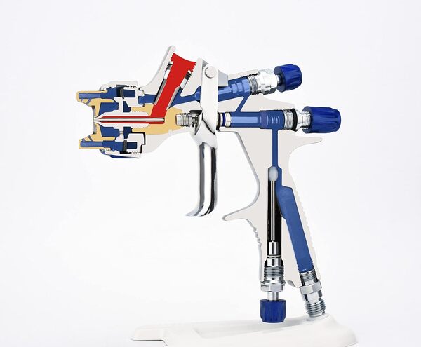 ENDOZER Pro HVLP Pistolet pulvérisateur à air haute performance avec buse de 1,4 mm 600 ml pour une variété de peintures à faible viscosité