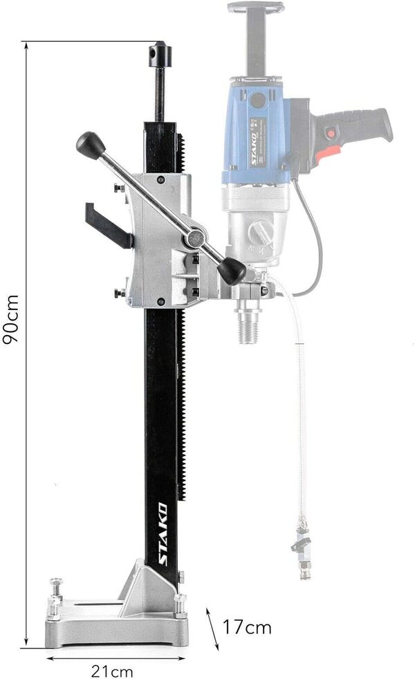 STAKO Support de forage pour carotteuse avec collier de montage 60 mm - Support de carottage 9 kg - Unité de perçage - Plage de levage 60 cm
