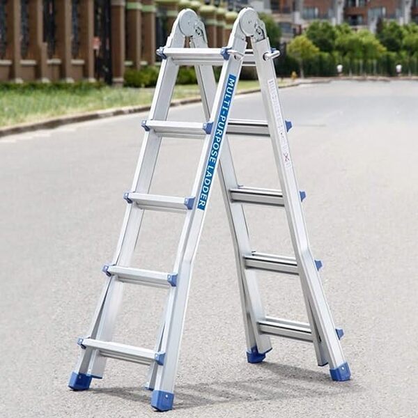 TREPPE Échelle articulée Pliable télescopique Multifonction Aluminium 4 x 5 marches 5,10 m