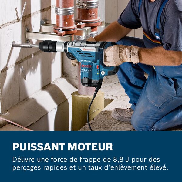 Bosch Professional perforateur GBH 5-40 DCE (SDS plus, avec poignée auxiliaire, coffret de transport)