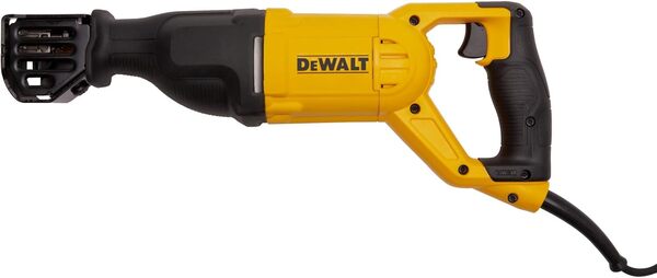 DEWALT DWE305PK-QS Scie sabre filaire - 1100W - Spéciale applications difficiles - Course à vide 0-2800 cps/min - Course de la lame 29 mm - Fixation 4 positions - Mallette de transport robuste, Jaune