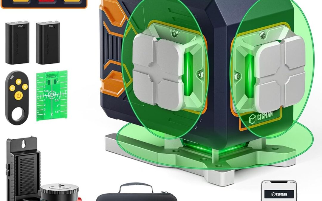 Test CIGMAN niveau laser vert : précision 3 x 360°