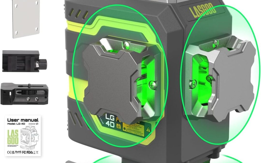 Test du niveau laser LasGoo LG-4D avec faisceau 360°