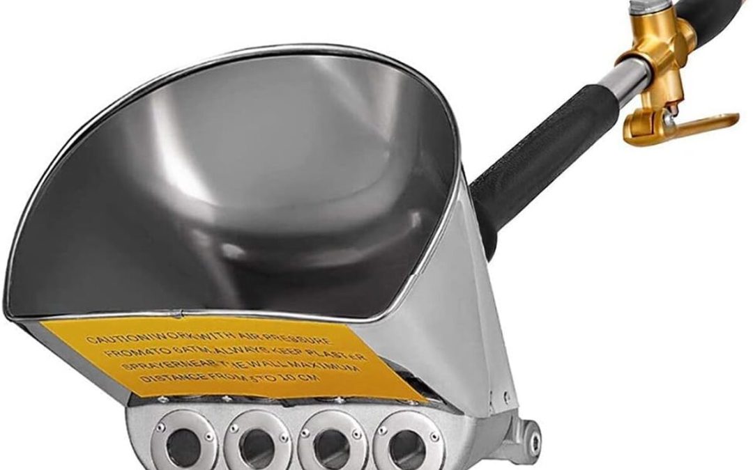 Test du pistolet pulvérisateur Uenede : 4 jets de stuc et mortier