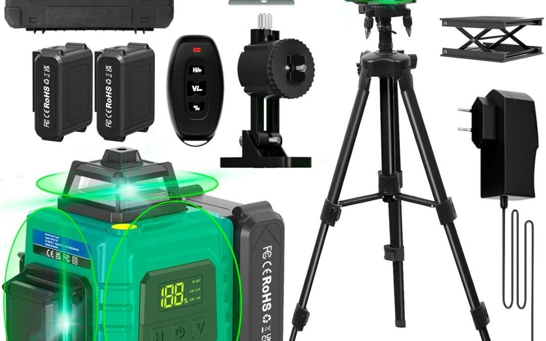 Test : niveau laser 4D 360° avec trépied - 16 lignes, auto-nivelant et étanche