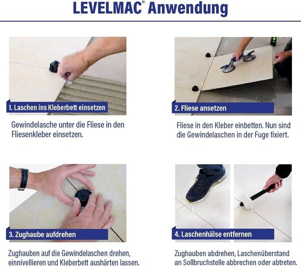 Karl Dahm Kit de Croisillons Bases pour Joints de 2 mm, 2500 Pièces, Transparents I Croisillon pour Système de Nivellement de Carrelage I Pose Facile de Carreaux grâce à cette Solution Pro - 12457