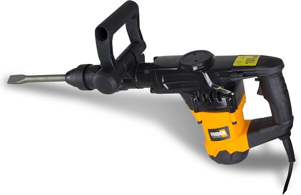 FEIDER Marteau Piqueur 1300 W 13 J Force de Frappe, Mandrin SDS Max, Poignée Pivotante 360°, Amortissement des Vibrations, Livré avec Burins et Mallette – F1050MPI-A