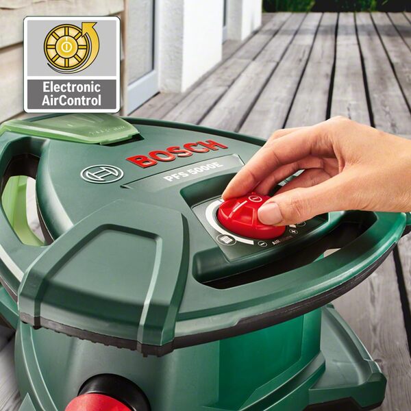 Bosch Pistolet à Peinture PFS 5000 E (1 200 W, 2X Godets de 1 000 ML, Buses pour Peinture Murale, laques, lasures)