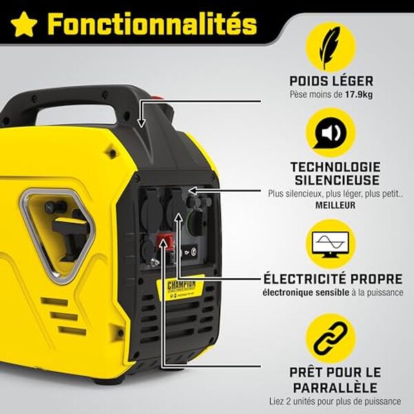 Découvrez le test approfondi du générateur électrique champion Power Equipment The Mighty Atom 9200i-EU de 2200 W : efficacité, performance et fiabilité au rendez-vous pour vos besoins énergétiques.