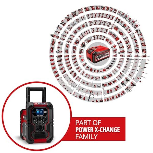 Découvrez la radio de chantier Einhell Te-CR 18 Li Dab+ : performance, connectivité et robustesse au rendez-vous pour accompagner vos journées de travail avec efficacité